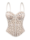Polka Dot Fishbone Corset Minimalist Slim Fit Camisole