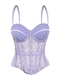 Polka Dot Fishbone Corset Minimalist Slim Fit Camisole