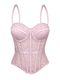 Polka Dot Fishbone Corset Minimalist Slim Fit Camisole