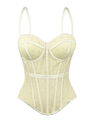 Polka Dot Fishbone Corset Minimalist Slim Fit Camisole