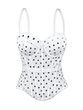 Polka Dot Fishbone Corset Minimalist Slim Fit Camisole