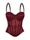 Polka Dot Fishbone Corset Minimalist Slim Fit Camisole
