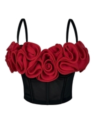 Black With Red Floral
