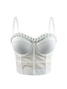 Semi-Sheer Chain Camisole Top Slim Fit Corset