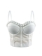 Semi-Sheer Chain Camisole Top Slim Fit Corset