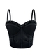 Semi-Sheer Chain Camisole Top Slim Fit Corset