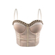 Semi-Sheer Chain Camisole Top Slim Fit Corset