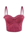 Semi-Sheer Chain Camisole Top Slim Fit Corset