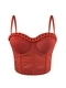 Semi-Sheer Chain Camisole Top Slim Fit Corset
