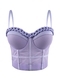 Semi-Sheer Chain Camisole Top Slim Fit Corset