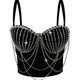 Beaded Tassel Fishbone Corset Tube Top