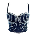 Beaded Tassel Fishbone Corset Tube Top