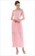 Chiffon-Maxikleid mit Off-Shoulder, halben Ärmeln und Spitzenoberteil
