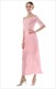 Chiffon-Maxikleid mit Off-Shoulder, halben Ärmeln und Spitzenoberteil