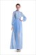 Langärmeliges A-Linien-Chiffon-Maxikleid mit Spitzenoberteil