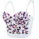 Colorful Acrylic Halter Body-Shaping Fishbone Tube Top