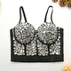 Colorful Acrylic Halter Body-Shaping Fishbone Tube Top