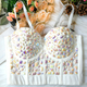 Colorful Acrylic Halter Body-Shaping Fishbone Tube Top