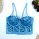 Colorful Acrylic Halter Body-Shaping Fishbone Tube Top
