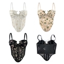 Mesh Floral Corset Slimming Bodycon Cami Top With Chest Pad