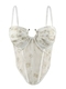 Mesh Blumen Korsett Schlankmachendes Bodycon Cami Top Mit Brustpolster