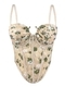 Mesh Blumen Korsett Schlankmachendes Bodycon Cami Top Mit Brustpolster