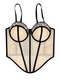 Rhinestone Mesh Corset Waist Trainer Backless Cami Top