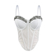 Rhinestone Mesh Corset Waist Trainer Backless Cami Top