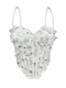 Handmade Floral Fishbone Corset Top With Chest Pads