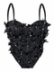 Handmade Floral Fishbone Corset Top With Chest Pads