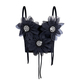 Handmade 3D Rhinestone Flower Tassel Corset Vest