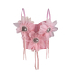 Handmade 3D Rhinestone Flower Tassel Corset Vest