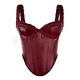 Solid Color Leather Lace Camisole Top Slim Fit Corset Outerwear