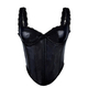 Solid Color Leather Lace Camisole Top Slim Fit Corset Outerwear