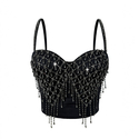 Colored Diamond Fringe Corset Chain Camisole Top Slim Fit Outerwear