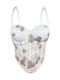 Floral Embroidery Corset Camisole Top Summer Slim Fit Shaping Tube Top