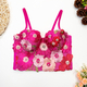 3D Flower Beaded Cami Tube Top No Bra Needed