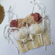 Sheer Lace-Up Floral Camisole Crop Top With Chest Pads