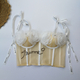 Sheer Lace-Up Floral Camisole Crop Top With Chest Pads