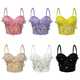 Handgefertigtes Perlen Blumen Korsett Top Retro Perlen Cami Tank