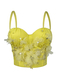 Handgefertigtes Perlen Blumen Korsett Top Retro Perlen Cami Tank