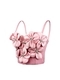 Weißer 3D Blumen Korsett BH Mit Körbchen