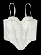 Perlen Strass Korsett Taillentrainer Cami Top
