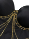 Schwarz Mit Goldkette Fransen Ketten Korsett Cami Top Sommer Oberbekleidung