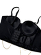 Schwarz Mit Goldkette Fransen Ketten Korsett Cami Top Sommer Oberbekleidung