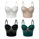 Fringe Beaded Corset Cami Slim Fit Tube Top