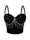 Fringe Beaded Corset Cami Slim Fit Tube Top