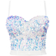 Colorful Sequin Fishbone Corset Tube Top