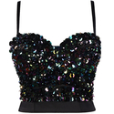 Colorful Sequin Fishbone Corset Tube Top