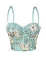 Beaded Flower Corset Slimming Bodycon Cami Top